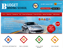 Tablet Screenshot of budgetdrivingschoolonline.com